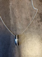 Collier argent Pendentif Céramique Oxydes de zirconium