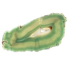 Tranche d'agate verte du