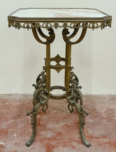 Table appoint bronze avec - table, en
