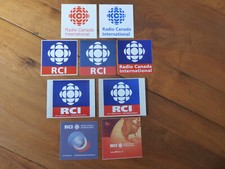 Canada - lot 9 autocollants Radio Canada International - ondes courtes