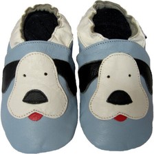 Chaussons creche en cuir