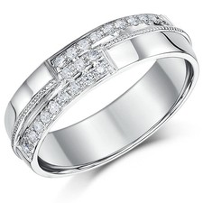 Bague Alliance En Or Blanc 9