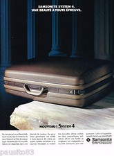 PUBLICITE ADVERTISING 065  1987  SAMSONITE bagages valises SYSTEME 4