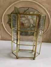 29 ⚜️  Ancienne Petite Vitrine Décoratif en Laiton Vintage