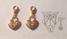 Authentic Origami Owl Gold Heart Key lock dangle & Jewelry Cloth NEW