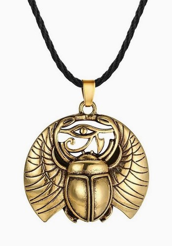 Collier pendentif scarabée - collier,