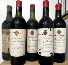 vin 4x Bordeaux Château ANDRON BLANQUET 1952 + 1953 + 1956 + 1957 Saint Estèphe