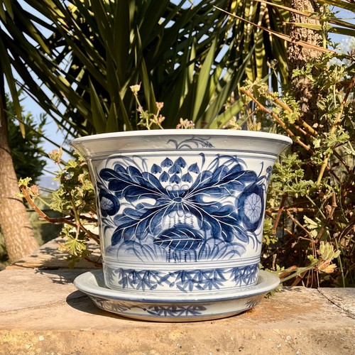 Grand cache pot soucoupe - et,