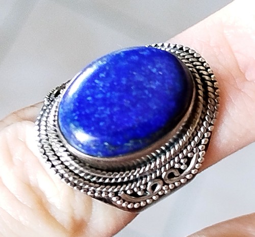 75g bague lapis - bague, lazuli