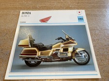 Honda GL1500 Goldwing 1991 1500 GL fiche carte moto collection édition Atlas
