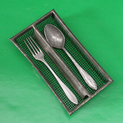 Ancien bac couverts avec - couverts,