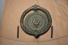 HEURTOIR de PORTE ANCIEN en Bronze voir laiton * TÊTE DE LION *