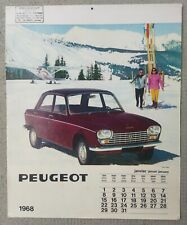 -- PEUGEOT. CALENDRIER 1968.  204 BREAK COUPÉ CABRIOLET 404 BREAK COUPÉ --