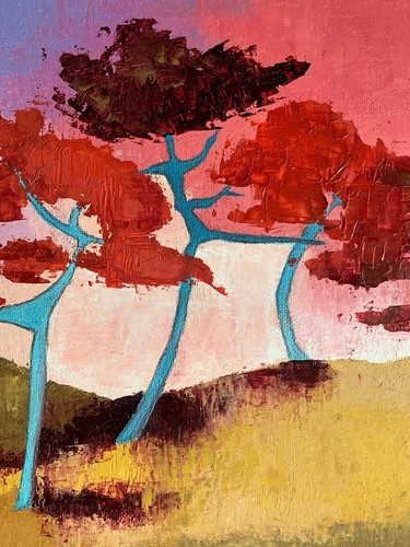 Peintre huile arbre - peintre,
