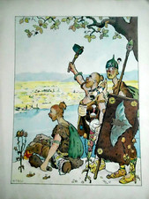 HANSI des OSTROGOTHS ridicules observant l'ALSACE  zincographie originale 1925