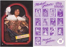 Michael Jackson Carte Autocollant #9 TOPPS GIANT Sticker Collection Card 1984