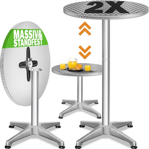 Table haute ronde pliable - 2x,