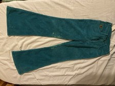 pantalon pattes d’éléphant enfant velours côtelé Lois bleu turquoise années 70