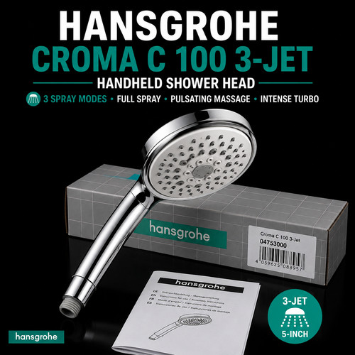 Hansgrohe croma 100 jet - hansgrohe, 3-jet