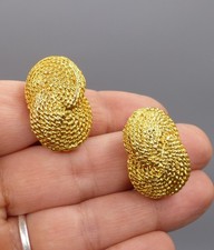 BOUCLES D'OREILLES clips Couture VINTAGE 1980 Earrings