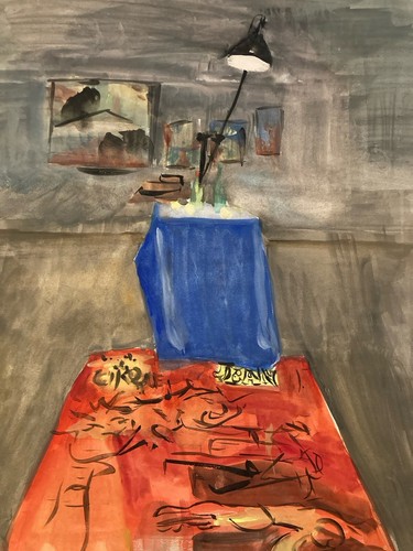 Belle peinture 1970 gouache - belle,