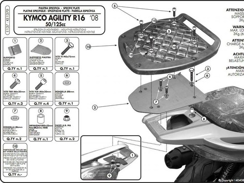 E137 givi support - givi, case