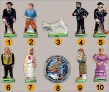 2013 ALCARA LES AVENTURES DE TINTIN FEVE PORCELAINE 3D au choix