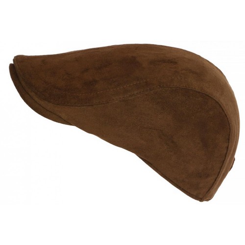 Casquette cuir marron daim - cuir,