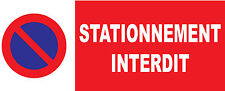 Panneau stationnement interdit