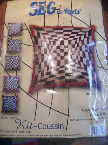 Kit coussin canevas point - coussin, au