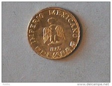 MINI OR GOLD Mexique Pesos 1865 Maximiliano