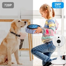 WiFi Security Camera 1080P 2MP 145° Lens 2 Way Talk Motion Detection Desktop NEW