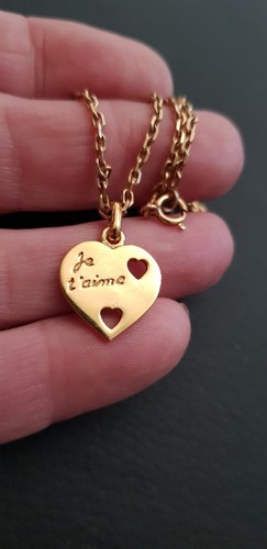 Collier coeur aime - coeur, t'aime
