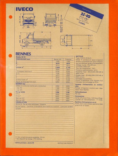 Iveco gamme daily - iveco, bennes