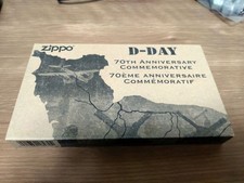Briquet commémoratif Zippo D-DAY 70e anniversaire carte normande or d'occasion