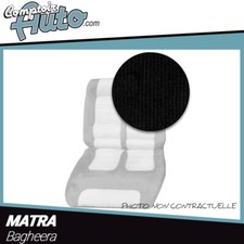 Garnitures banquette passager 2 places en tissu côtelé noir pour Matra Bagheera