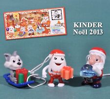Kinder sujets de Noël 2013 Europe, 3 figurines FT 154, 157, 161 + 3 BPZ