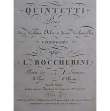 BOCCHERINI Luigi Quintetti op
