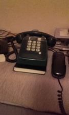 Téléphone Vintage Socotel S63 à touches– Bleu canard + Combifix