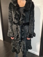manteau en fourrure de lapin