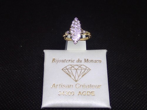 Bague marquise jaune - bague, or