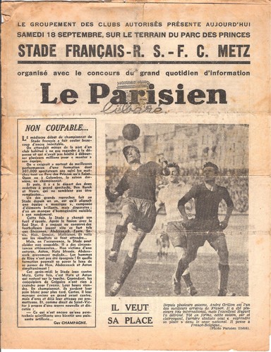 Programmes match stade - programmes,
