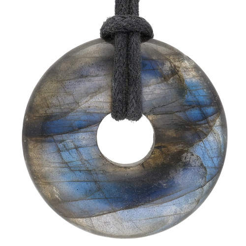 Pendentif donut labradorite - pendentif,