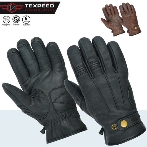Gants cuir moto chauds - cuir, de