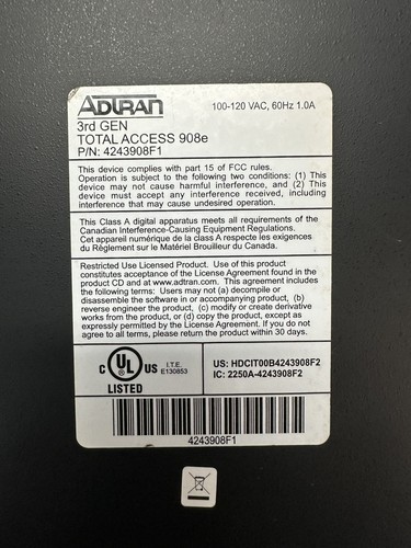 Adtran total access 908e - access, 3rd