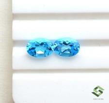 7x5 MM Naturel Topaze Bleu