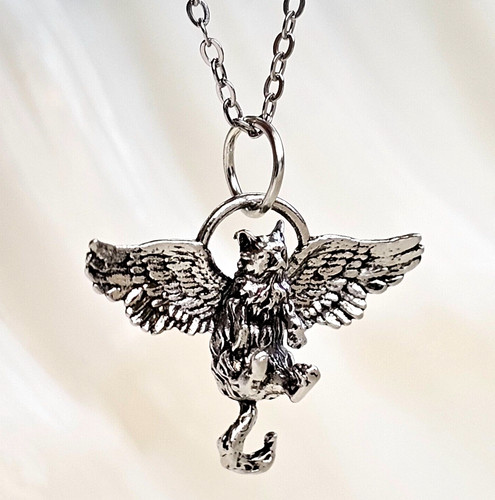 Collier pendentif chat ange