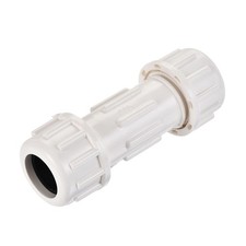 PVC Compression Plomberie Couplage Droit Tuyau Raccord Extension 20mm Blanc