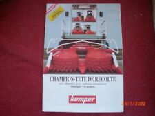 BROCHURE   PUBLICITAIRE  TETE  DE    RECOLTE    KEMPER   6/1991