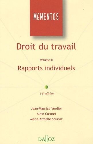 Droit travail volume - du,